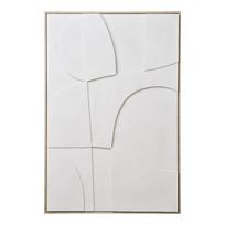 Sienos dekoras - Madeline reliefas - 60x90 cm - Balta