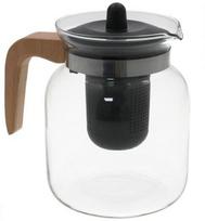 Kitchen&Go stiklinis arbatinukas su medine rankena, 1,5 L