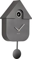 Karlsson Sieninis laikrodis su gegute Modern Cuckoo, tamsiai pilkas, metalinis