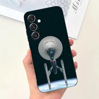 Žvaigždžių kelio laivai telefono dėklas Samsung S25, S24, S21, S22, S23, S30, Ultra, S20, Plus, Fe, Lite, Note, 10, 9, 5G Juodas dangtelis Samsung S235G