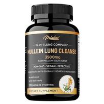 Contains mullein leaf extract, echinacea, oregano, quercetin blend, and lung support and cleansing supplement. 120