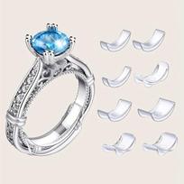 8pcs Pack Plastic Ring Size Adjuster Pads - Invisible Ring Sizer Reducer for Loose Rings-Comfortable &Secure gryna