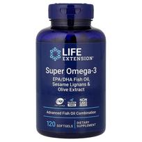 iHerb Life Extension Super Omega-3 EPA/DHA Fish Oil with Sesame Lignans & Olive Softgels, 120 Count 120 pcs - 1 ea