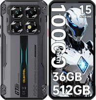 OUKITEL WP60 5G mobilusis telefonas 36GB+512GB 10000mAh 7.2  ekranas 108MP Android 15 juoda