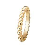 Van Cleef & Arpels Perlee kolekcija Auksinės perlos Paprastas apvalus karoliukas Vidutinio stiliaus 18K aukso žiedas Moteriški žiedai VCARO3Y500 Box,Warranty (2025),60