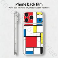 Bauhaus Exhibition For iPhone 17 pro Max /17 pro Full Cover Decal Skin Wrap 3D Colorful Rear Protective Sticker Film iPhone17pro