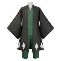 Karštas Anime Bleach Cosplay Urahara Kisuke Gotei 13 Kostiumas Kimono Uniforma Apsiaustas Viršus Kelnės Skrybėlė Kostiumas Helovino Karnavalo Šventei XXL žalia