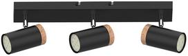 Šviestuvas lubų Candellux Lighting Lagos 93-13729, GU10, 3 x 15 W, ruda sp./juoda sp. / juoda sp.