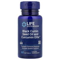 Life Extension Black Cumin Seed Oil and Curcumin Elite Softgels, 60 Count 60 pcs - 1 ea