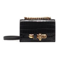 Alexander McQueen Mini deimantuota rankinė Juoda Moteriškos rankinės_ir_sietynai 6531341HB0T1001 Basic Set (Bag+Dust Bag)