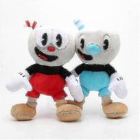 2 vnt./rinkinys 10 colių Cuphead pliušinė puodelio figūrėlė Mugman Mecup Ir Brocup kimštas lėlė-1 Shj