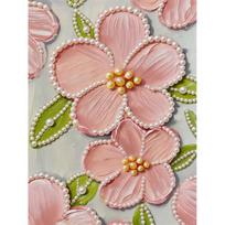 Pearl Painting Kit Pink Flowers Theme Frameless Handicraft DIY Bedroom Decoration Living Room Wall Art Room Decoration Art Craft Decoration 30x40cm
