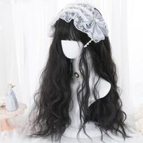 Ilgi garbanoti plaukai Lolita Wig Lady Cosplay perukas su kirpčiukais Halloween Christmas Wig Party Perukas Sintetinis plaukas karščiui atsparus LUPU