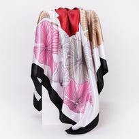 90cm Silk Square Scarf: High-End Women's Retro Print Satin Headscarf and Shawl 90x90cm
