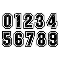 LYKX Be fono skaičiai 0 1 2 3 4 5 6 7 8 9 Lenktynių numeris Šalmas Lenktyninis vinilinis lipdukas Motociklo priedai Lipdukas Height 10CM&Number 0 juoda