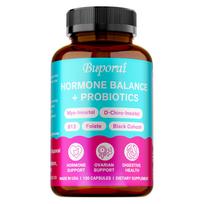 Probiotinės kapsulės su inozitolio, juodojo cimedžio, folio rūgšties ir vitamino B12 mišiniu žarnyno sveikatai palaikyti. 120 blue