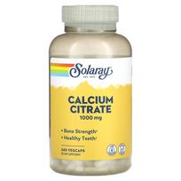 Solaray Calcium Citrate 1000mg Veggie Capsules, 240 Count (250mg per Tablet) 240 pcs - 1 ea