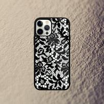Vintažinis nėriniuotas telefono dėklas  Skirta iPhone 17,16,15,14,13,12,11,Pro,Max,Plus,Mini,SE4,E Magnetinis Magsafe Belaidis įkrovimas iPhone12mini