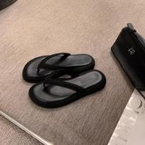 Beach Shoes Thick-soled Flip-flops Women's Flip-flops 35 juoda