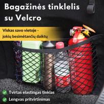 Automobilio bagažinės tinklelis su velcro – tvarka ir saugumas kiekvienoje kelionėje