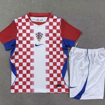 Kroatija 2026 Namų ir Išvykos Futbolo Marškinėlių Rinkinys - Raudonas/Baltas & Tamsiai Mėlynas Šachmatinis 120CM