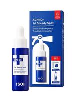 ISOI Dėmių korektorius, mažinantis spuogų uždegimus (14 ml), švelnus prausiklis (1,3 ml), tonikas (8 ml) ACNI DR. 1ST SPEEDY SPOT