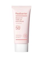 REAL BARRIER Apsauginis veido kremas nuo saulės PEACH FIT TONE-UP SUN CREAM SPF50+ PA++++, 50 ml