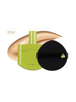 UNLEASHIA Makiažo pagrindas SATIN WEAR HEALTHY GREEN CUSHION (21W), 15 g