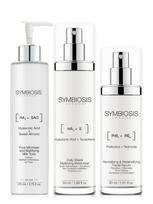 SYMBIOSIS Poras mažinantis tonikas (200 ml), matinis/atkuriamąsis drėkiklis (50 ml), stangrinamasis serumas (30 ml)