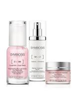 SYMBIOSIS Dėmėms skirtas serumas (30 ml), paakių serumas (10 ml), drėkinamasis kremas (45 ml)