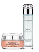 SYMBIOSIS Poras mažinantis apsauginis tonikas (120 ml), balansuojantis veido šveitiklis (50 ml)