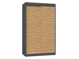 Spinta IGA 120, antracito sp./ąžuolo sp., 61 cm x 120 cm x 200 cm