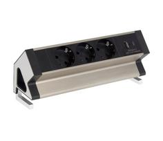 Įmontuojamas ilgintuvas Design Light, Deskbox, 3 x 1,5 mm², 1.8 m, IP20, 3 lizdų
