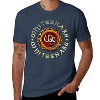 whitesnake logotipas grupė rokas metalas 90art Būtinas T-shirt vyriškas t-shirt sunkaus medvilnės T-shirt S