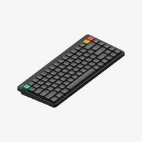 NuPhy Node75 Wireless Belaidė Žaidimų Klaviatūra | Ink Gray, Red Nano