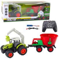 Rc traktorius Lean Toys Farm Truck Grab Truck, raudona sp./žalia sp.