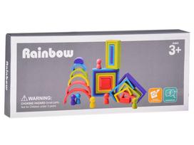 Medinė dėlionė Rainbow Montessori, įvairių spalvų
