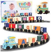 Edukacinis traukinukas Lean Toys Train Fun, EN, įvairių spalvų, 16 vnt.