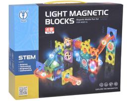 Magnetinis konstruktorius Light Marble Run ZA5250, 49 vnt., įvairių spalvų