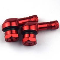 90° Valve Motorcycle Rim Leakproof Aluminum Alloy Motorcycle Wheel Tire Motorcycle Modification Motorcycle Valve Stems raudona