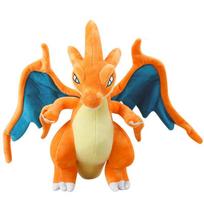 Pokémon Mega Charizard Y pliušinis žaislas Oranžinio drakono lėlė Minkšta animacinė figūrėlė Kolekcionuojama dovana Tinka vaikams ir suaugusiems žaidimų gerbėjams Namų dekoracija 30cm oranžinė