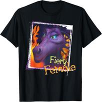 Shrek Dragon Fiery Female Photo Portrait T-Shirt S įvairiaspalvis