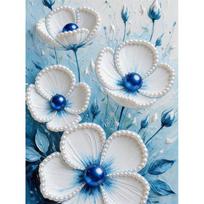Pearl Painting Kit Flower Theme Frameless Handicraft DIY Bedroom Decoration Living Room Wall Art Room Decoration Art Craft Decoration 30x40cm