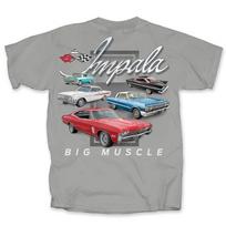 Chevy Impala  Big Muscle  Pilki marškinėliai XL