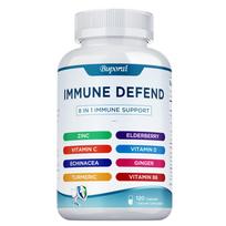 Contains zinc, vitamin C, elderberry, vitamin D3 blend, immune vitamin supplement, suitable for adults. 120