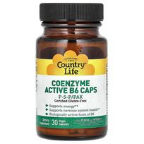Country Life Gluten-Free Coenzyme Activated B6 Capsules P-5-P/PAK Vegan, 30 Count