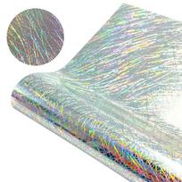 Hologram iridescent Chrome Heat Transfer Vinyl Iron-on Garment Heat Press Textile T-Shirt HTV Printing for cut Film DIY 7.8 x 9.8in(20x25cm) sidabras