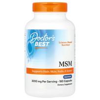 Doctor's Best MSM Capsules, 1000mg, 180 Count 180 pcs - 1 ea