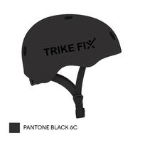 Vaikiškas dviratininko šalmas Trike Fix su LED, reguliuojamas, S 48–54 cm, juodas