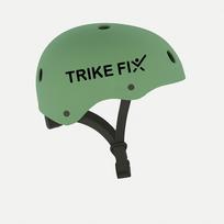 Vaikiškas dviratininko šalmas „Trike Fix“ su LED, reguliuojamas, M 55–58 cm, tamsiai žalias